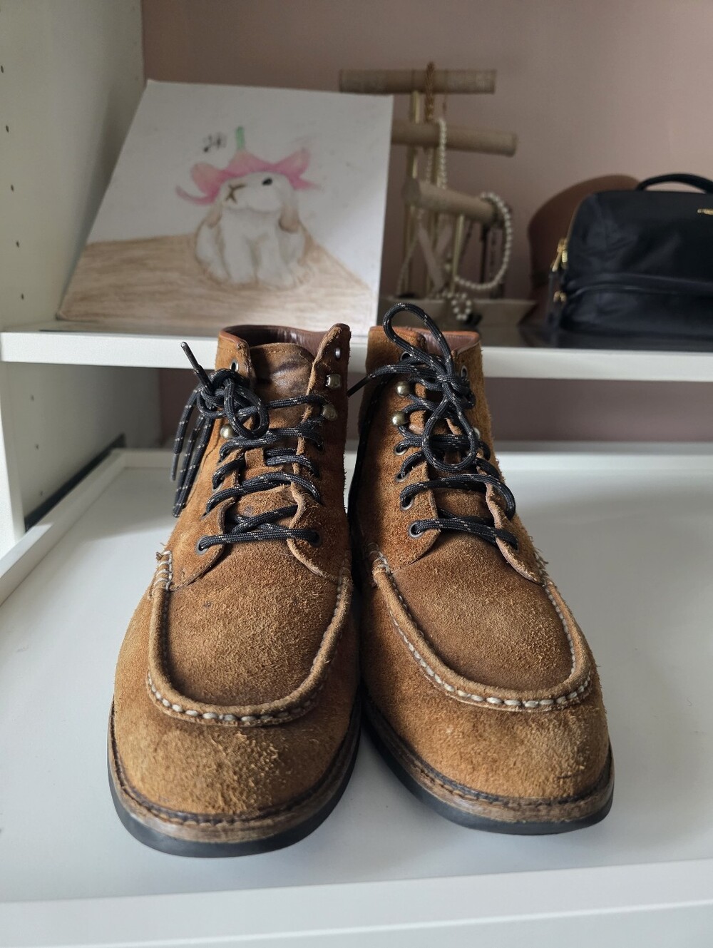 Neil M Brown Suede Chukka Boots with Black Laces